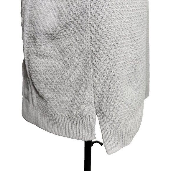 J. Jill Chenille Cable Knit Sweater, Sz Large, Light Gray, Casual Soft Pullover - Picture 5 of 12